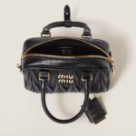 Arcadie Matelassé Soft Lamb Leather Handbag Black
