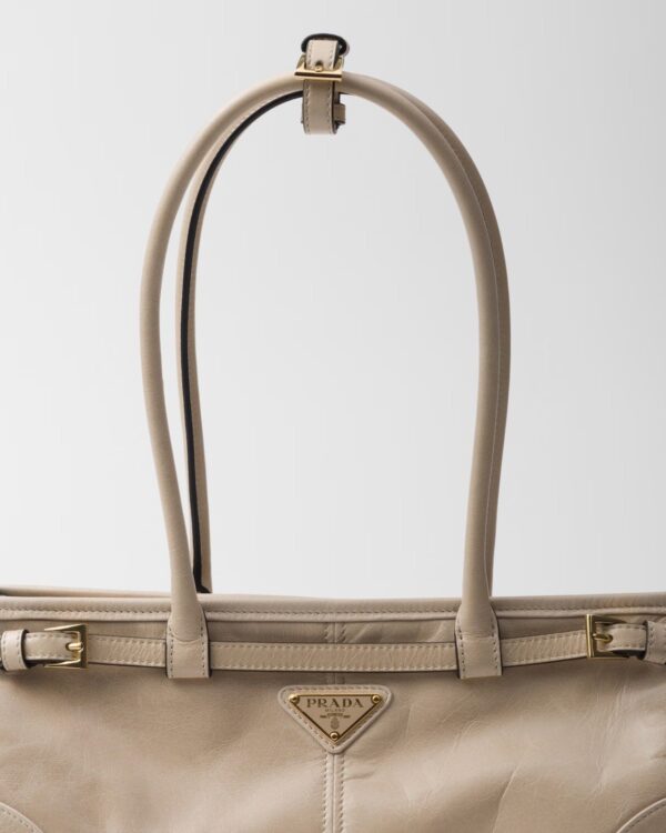Prada Bonnie Medium Leather Handbag Lilac