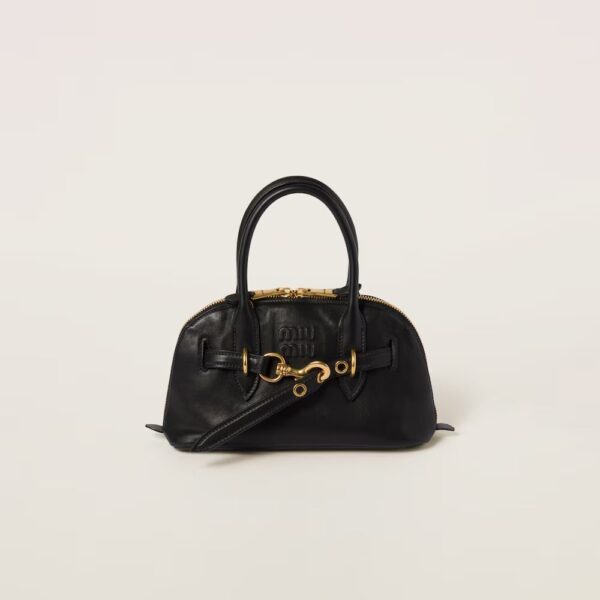 Aventure Nappa Leather Handbag Black Small