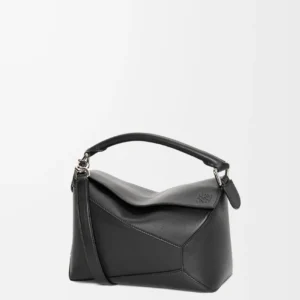Small Puzzle Edge bag in classic calfskin Black