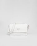 Small-filled Re-Nylon shoulder bag white black