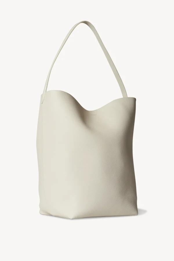 Large N/S Park Tote Bag in Leather White