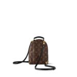 LOUIS VUITTON Palm Springs Classic Monogram Coated Canvas with Leather Trim Backpack, Mini, Women's, Brown