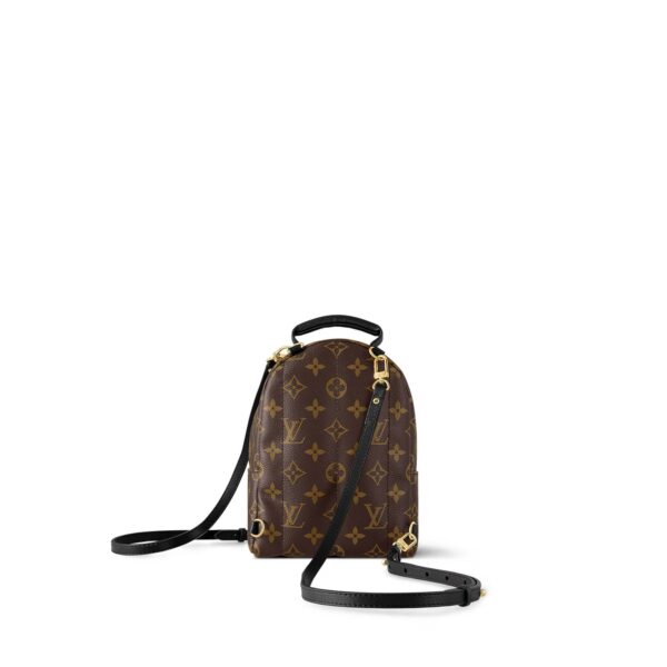 LOUIS VUITTON Palm Springs Classic Monogram Coated Canvas with Leather Trim Backpack, Mini, Women's, Brown