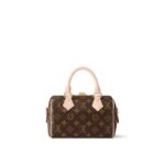 LOUIS VUITTON Speedy 20 Crossbody Bag with Detachable and Adjustable Strap, Monogram-Printed Canvas, Women's, Brown