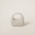 Wander Matelassé Soft Lamb Nappa Small Crescent Moon Bag black