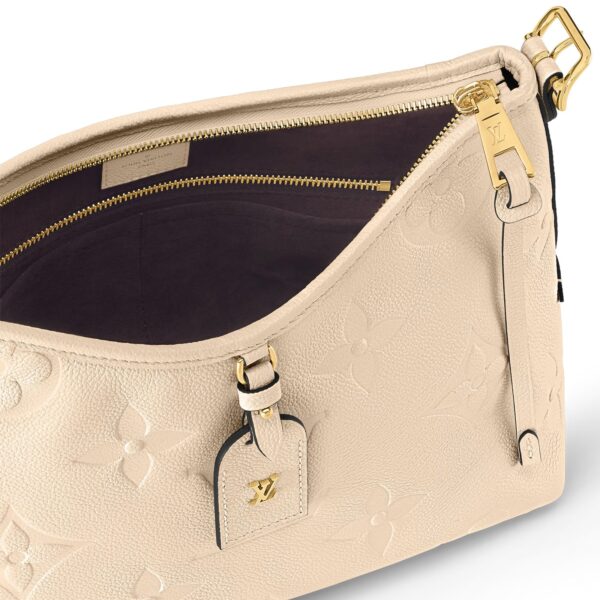 Louis Vuitton PM Classic Monogram Zipper Shoulder Bag with Adjustable Strap, Empreinte Soft Grained Leather, Shoulder Bag, Women's, White