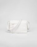 Small-filled Re-Nylon shoulder bag white black