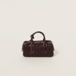 Arcadie Matelassé Small Soft Lamb Leather Handbag Shrubby Oak Color