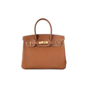 Hermès Birkin 25 with gold-plated hardware, fully hand-stitched togo