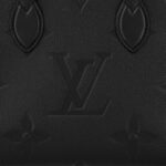 LOUIS VUITTON ONTHEGO PM Tote Bag with Detachable and Adjustable Strap, Embossed Grained Calfskin, Small, Women's, Black