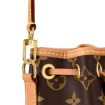 Louis Vuitton Noé Mini Bucket Bag for Women with Detachable and Adjustable Drawstring Strap, Brown Monogram, Calfskin