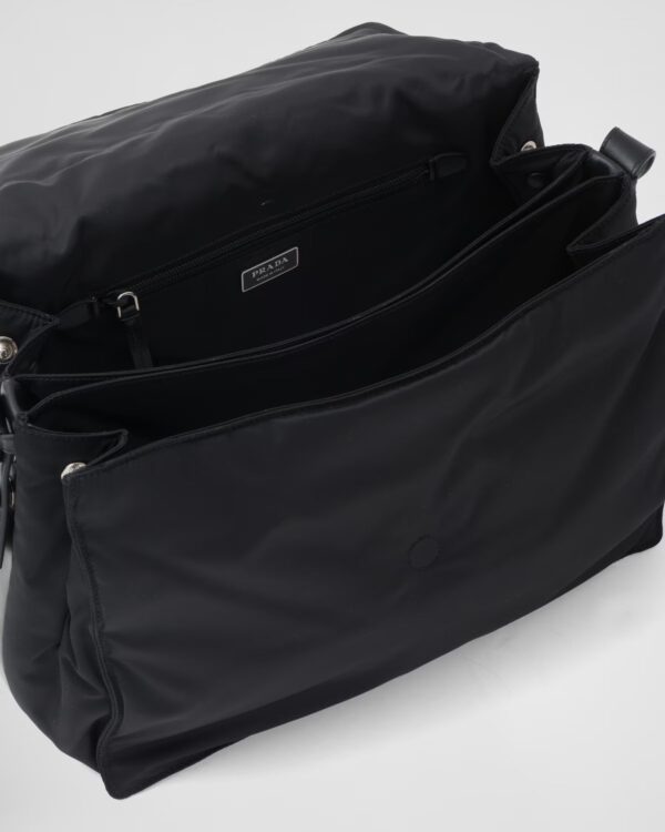 Re-Nylon Large Filled Shoulder Bag black