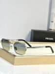 Prada Geometric Metal Aviator Sunglasses