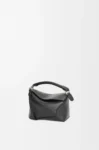 Mini Puzzle Edge bag in classic calfskin Black
