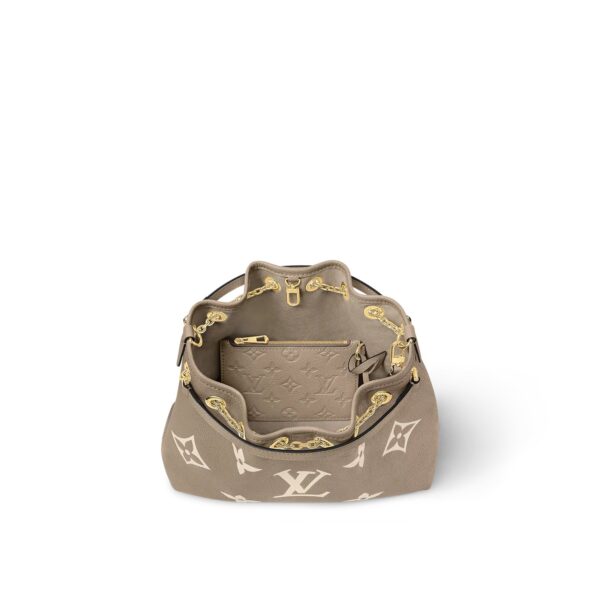 LOUIS VUITTON Bundle Logo-Printed Detachable Strap Leather Shoulder Bag / Crossbody Bag / Tote Bag for Women, Gray