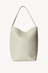 Large N/S Park Tote Bag in Leather White
