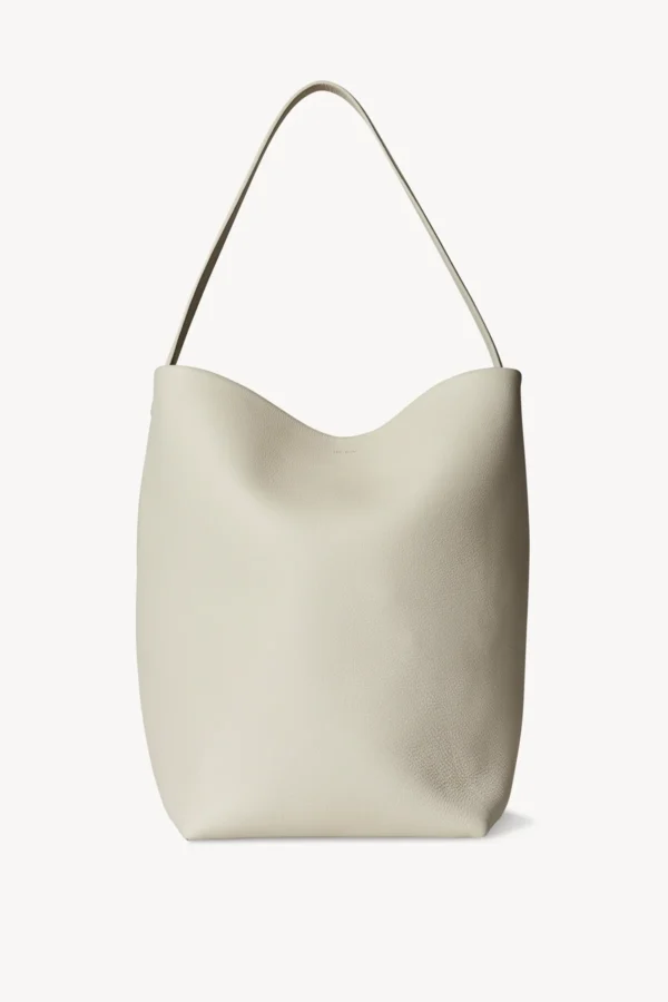 Large N/S Park Tote Bag in Leather White
