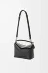 Small Puzzle Edge bag in classic calfskin Black