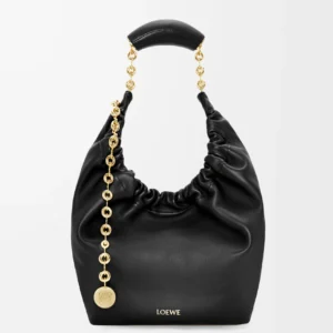 Small Squeeze bag in mellow nappa lambskin Black