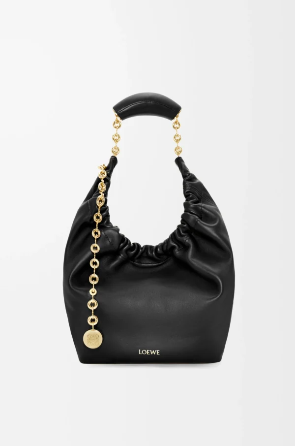 Small Squeeze bag in mellow nappa lambskin Black