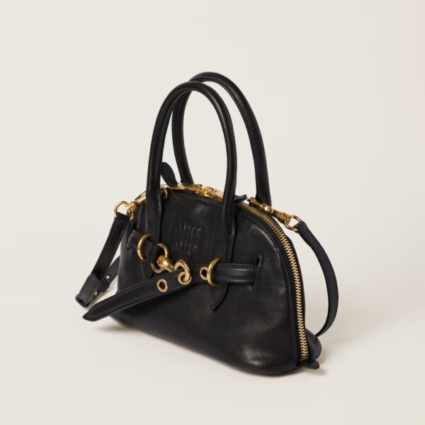 Aventure Nappa Leather Handbag Black Small
