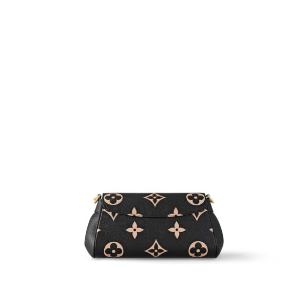 LOUIS VUITTON Favorite Oversized Monogram-Embossed Pouch, Soft Grained Calfskin, Handheld/Shoulder Bag, Women's, Black and Off-White