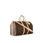 LOUIS VUITTON Keepall 45 Classic Monogram Print Monogram Canvas with Leather Trim Travel Bag  Brown