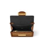 LOUIS VUITTON Dauphine Chain Wallet, Monogram Chain, Coated Canvas with Leather Trim, Dauphine Handbag, Medium, Women's, Brown