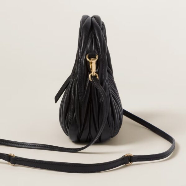 Wander Matelassé Mini Hobo Bag black
