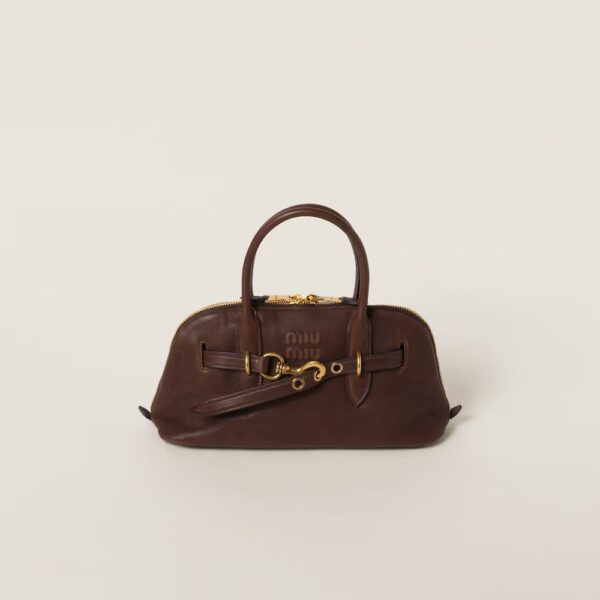 Aventure Nappa Large Leather Handbag Shrubby Oak Color