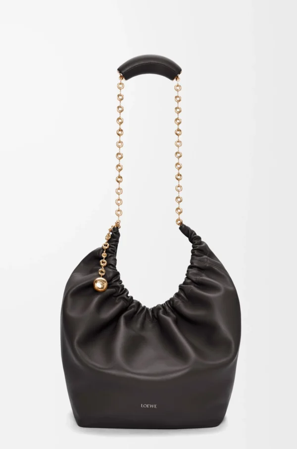 Medium Squeeze bag in mellow nappa lambskin Black