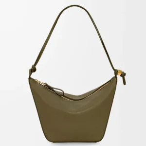 Mini Hammock hobo in classic calfskin Dark Khaki Green