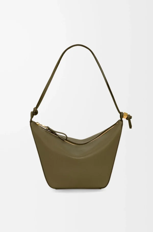 Mini Hammock hobo in classic calfskin Dark Khaki Green