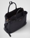 Prada Buckle Medium Leather Double-Belted Handbag