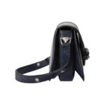 Gucci Horsebit 1955 vintage silver buckle horse bit buckle aged logo canvas patchwork leather trim handbag messenger bag small unisex