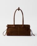 Prada Bonnie Medium Suede Leather Handbag