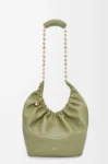 Medium Squeeze bag in mellow nappa lambskin Eucalyptus Green