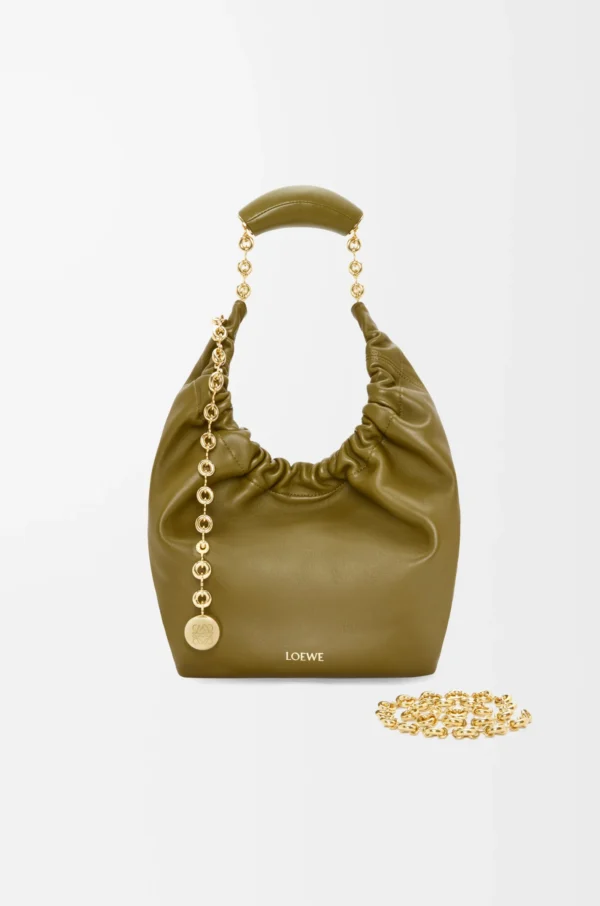 Small Squeeze bag in mellow nappa lambskin Olive