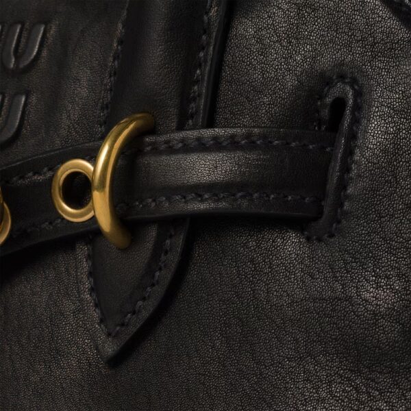 Aventure Nappa Leather Handbag Black Small