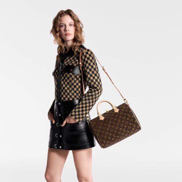 LOUIS VUITTON Speedy 30 Detachable and Adjustable Shoulder Strap Monogram-Printed Canvas Crossbody Handbag for Women, Brown