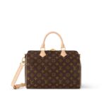 LOUIS VUITTON Speedy 30 Detachable and Adjustable Shoulder Strap Monogram-Printed Canvas Crossbody Handbag for Women, Brown