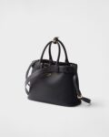 Prada Buckle Small Leather Band Handbag