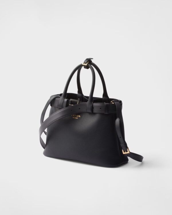Prada Buckle Small Leather Band Handbag
