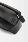 Mini Puzzle Edge bag in classic calfskin Black