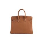 Hermès Birkin 25 with gold-plated hardware, fully hand-stitched togo