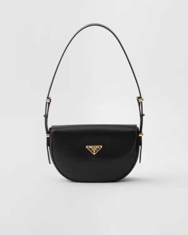 Prada Arqué flip leather shoulder bag