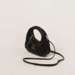 Wander Matelassé Mini Hobo Bag black