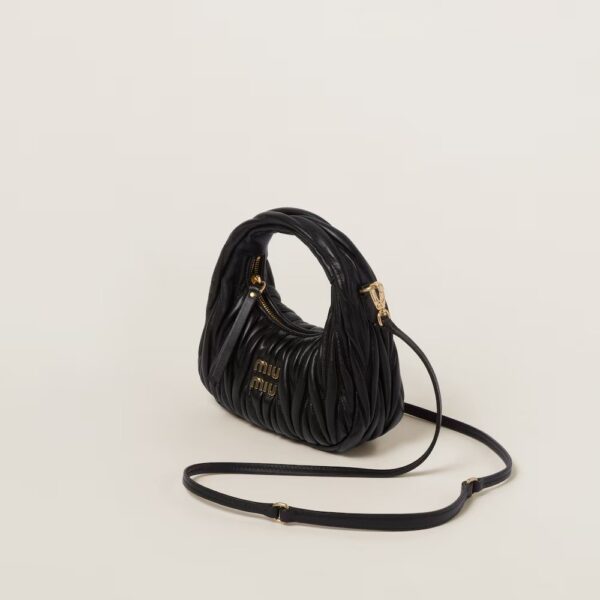 Wander Matelassé Mini Hobo Bag black