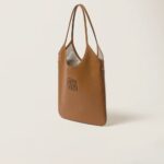 IVY Leather Handbag Cognac color